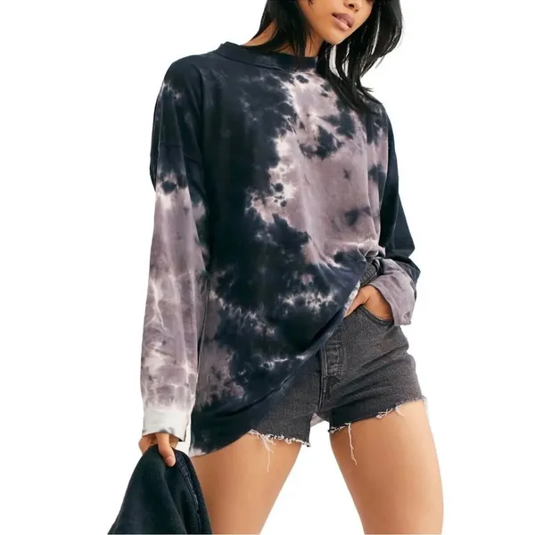 WE THE FREE PEOPLE Be Free Tunic Top Tie Dye Long Sleeve size Small - Image 14