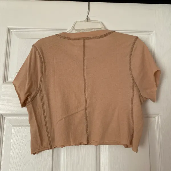 PacSun NWT Raw Hem Lined Seamed Crop Top Short Sleeve T-Shirt - Image 6