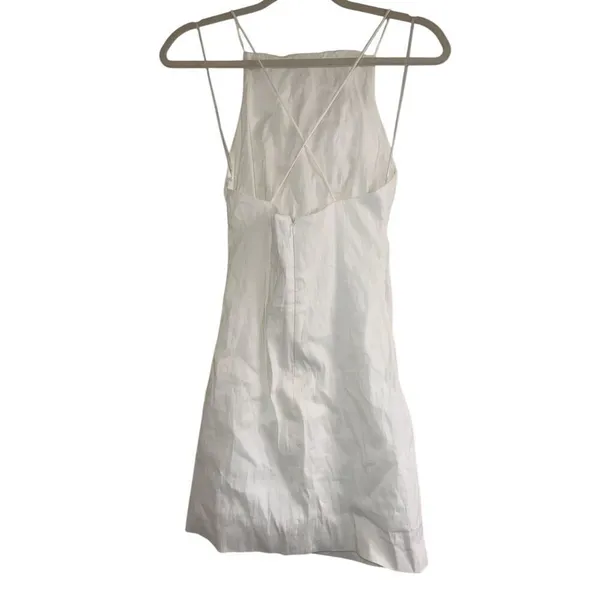 ✨Zara Draped Linen White Sz XS Dress✨ - Image 10