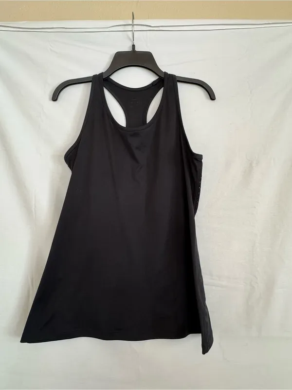 Nike Black Racerback Mesh-Panel Tank Top - Image 2