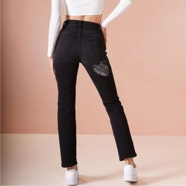 Revice Hourglass Fit Love Noir Black Size 24 90s Straight Leg Mom‎ Jeans NEW - Image 2