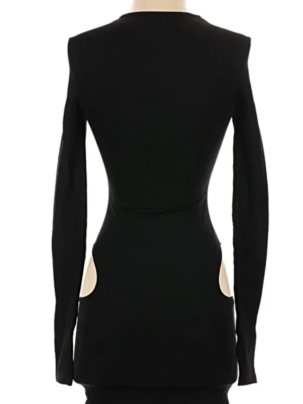Edikted Elina Cut-Out Mini Dress Black XS Bodycon Sexy Party - Image 5