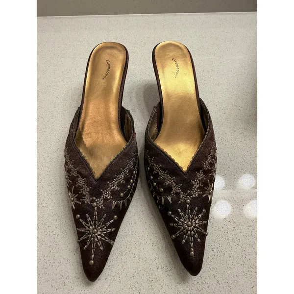 Ellemenno Kitten Heels Brown Size 6.5 - Image 2