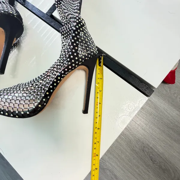 SIMMI London Rhinestone Fishnet Over-The-Knee Boots - Size US 6 / UK 4 ✨ - Image 14