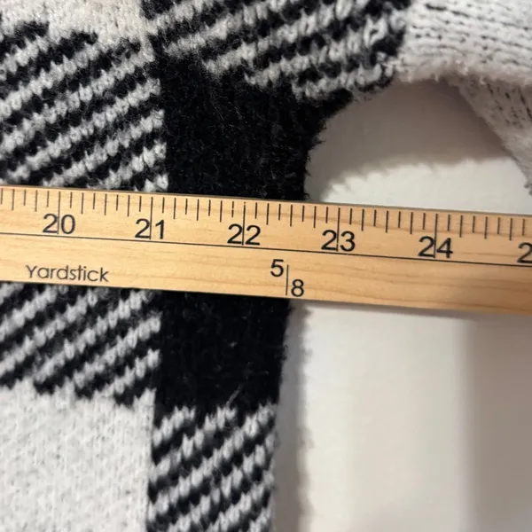 Abercrombie & Fitch Checkered Sweater Size Medium Black White Oversized - Image 8