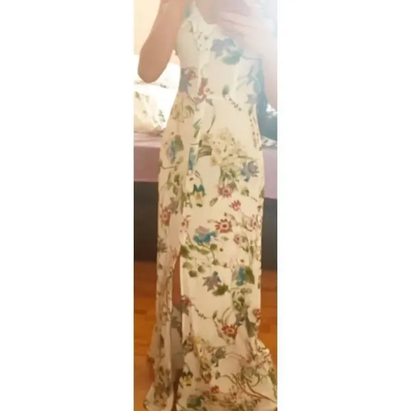 ✨HP✨White Botanical Print Front Ruffle Cami Dress✨ - Image 6