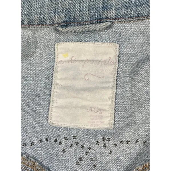 Aeropostale Women's Jean Denim Distressed Jacket Size XL SKU 5342 - Image 4