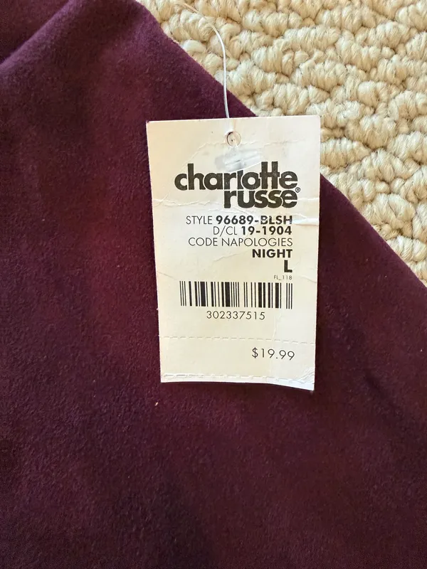 Charlotte Russe Women's Plum Suede Skirt - Image 3
