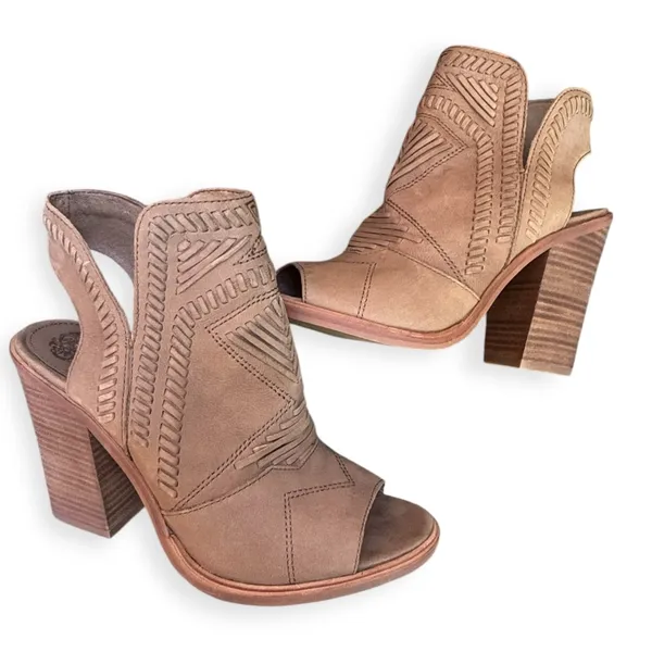 Vince Camuto Karinta Leather Heeled Booties - Image 3