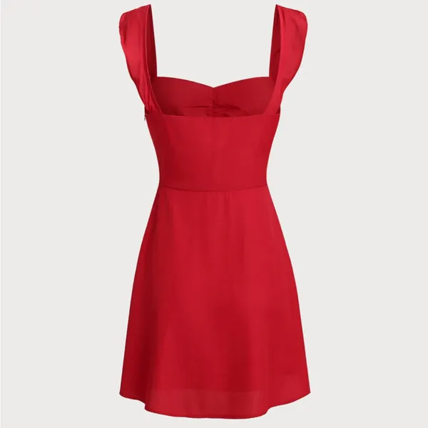 Rihoas Red Sweetheart Neck Slip Mini Dress - Image 6