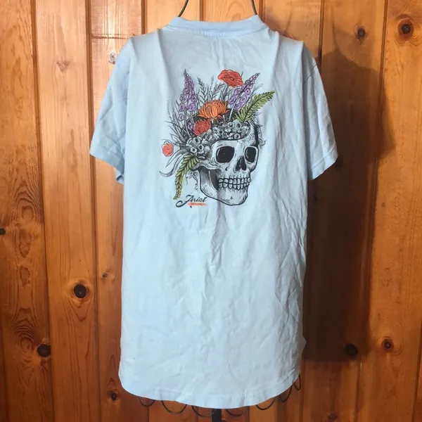 Ariat Women's Rebar CottonStrong Roughneck Graphic T-Shirt size medium blue​​ - Image 11