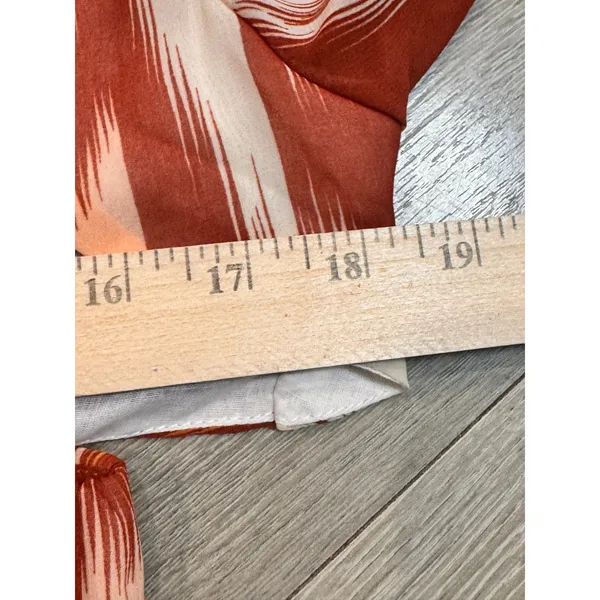 NWT O.P.T Kimia Orange Ikat Maxi Dress Belted Plunge‎ Neck Medium M - Image 8