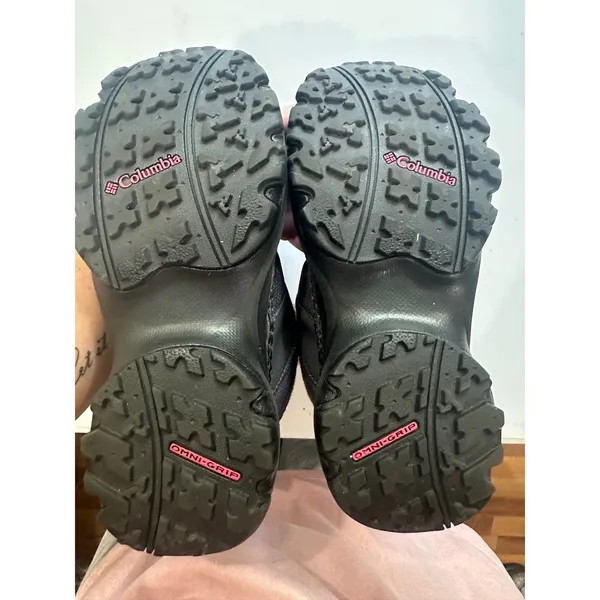 Columbia Women's 5 Youth 3-3.5 Rope Tow III Waterproof Winter Boots Grey Pink - Image 4