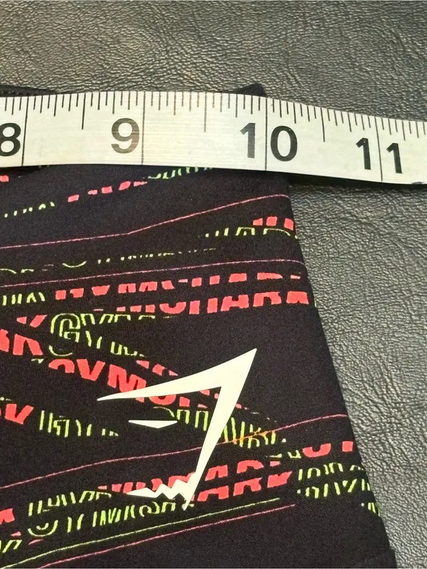 Gymshark Black Leggings with Neon Stripe Logo Pattern size Small - Image 4