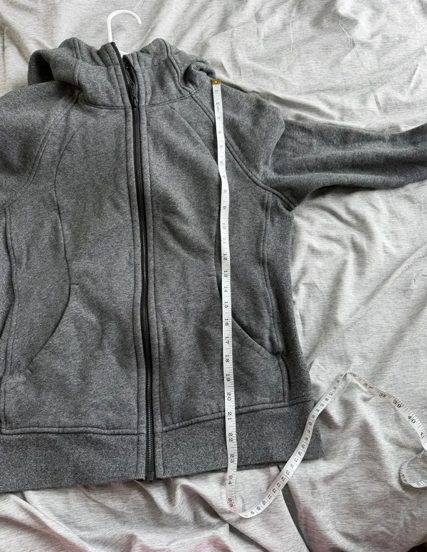 Lululemon Women's Scuba Full-Zip Hoodie Heathered Gray 8 Cozy Athleisure Yoga - Image 8