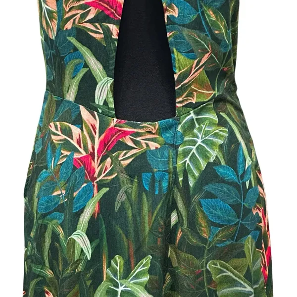 Anthropologie Farm‎ Rio Foliage Jungle Cutout Cover-Up In Dark Green Size Small - Image 3