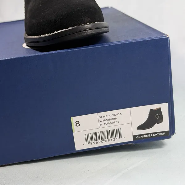 White Mountain Size-8M Women's Ankle Boot Black Geniune‎ Leather - Image 9