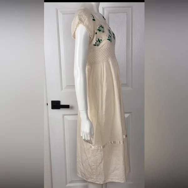 Unbranded Cream Crochet Dress - Image 5