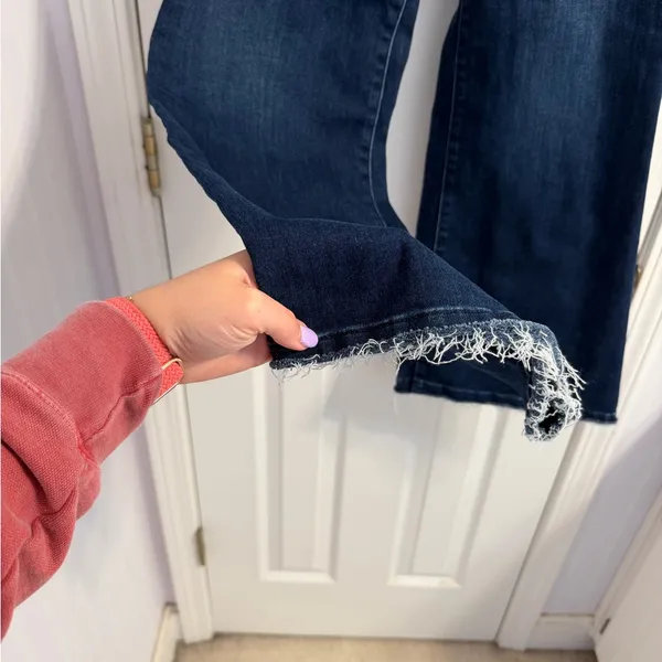 Maeve by Anthropologie High Rise Flare Dark Wash Jeans size 26 - Image 2