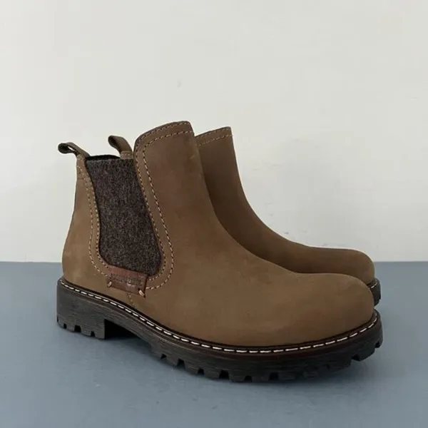 Josef Seibel Marta 03‎ Olive Green Nubuck Leather Ankle Chelsea Boots - Image 2