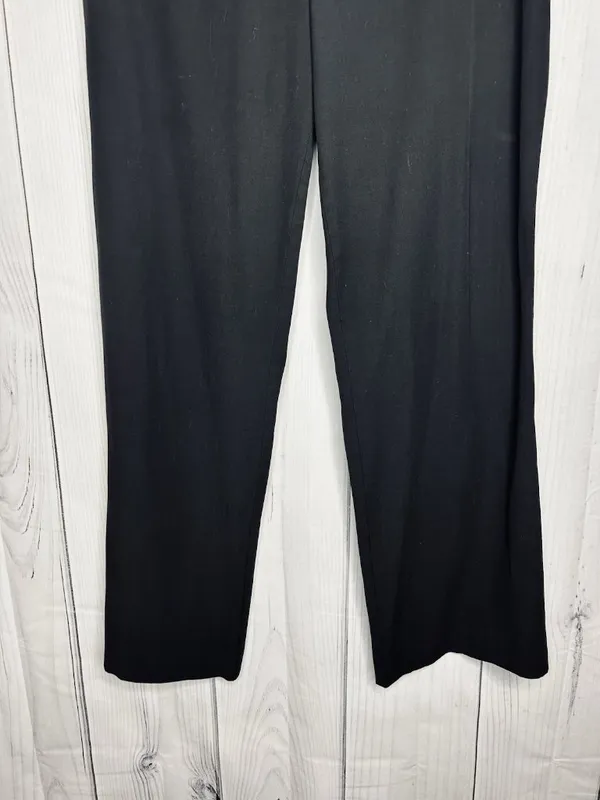 Old Navy Women Sz 12 Pants Black Mid Rise Straight Leg Stretch Work Rayon Blend - Image 3