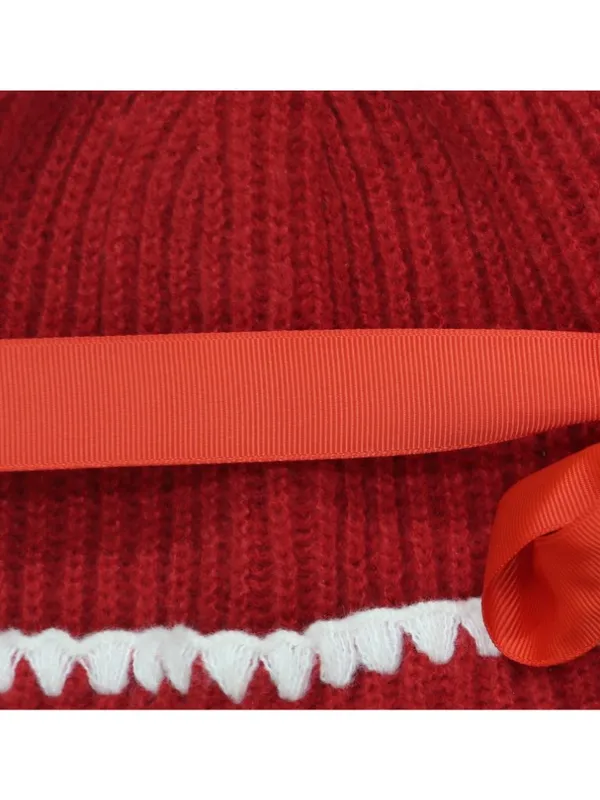 NEW On 34th Womens Ribbed Beanie Gloves Boxed Set MO9042501 Red - Image 4