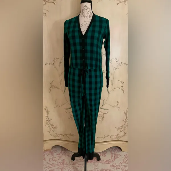 Victoria's Secret Thermal One Piece Onesie Pajama Plaid Size S - NWT - Image 6