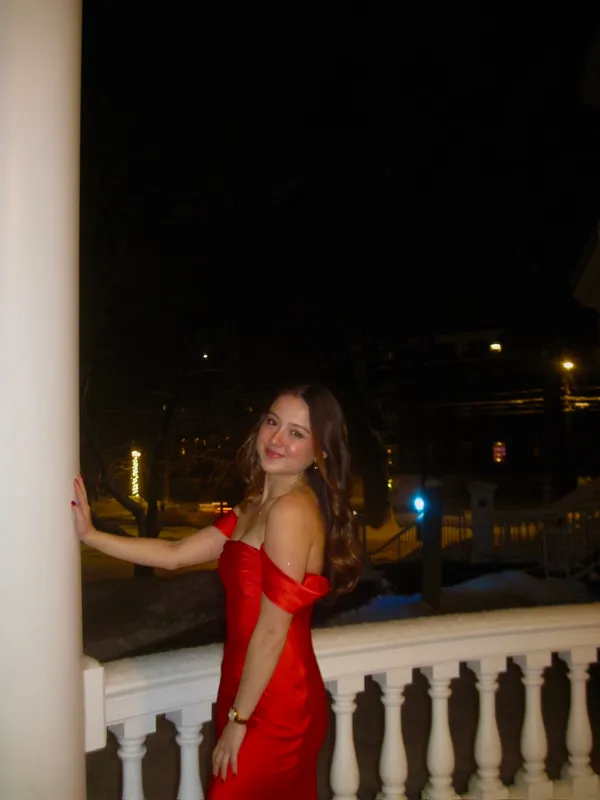 Beginning Boutique Ella Red Off Shoulder Formal Dress - Image 5