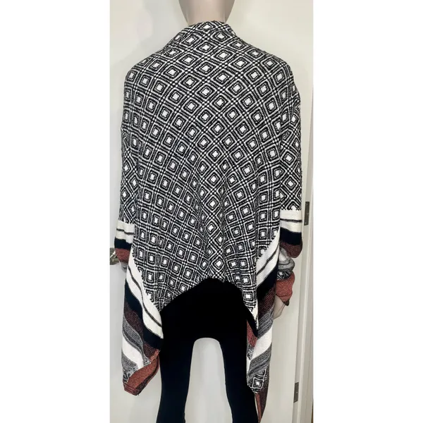 Buckle Striped Fly Away Knit Cardigan Sweater - Image 8