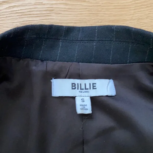 Billie The Label Diana Pin Stripe Blazer Black S - Image 4
