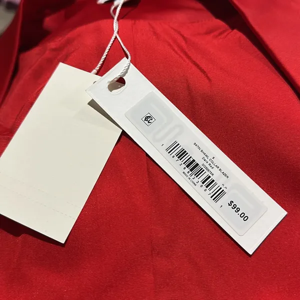 NWT Steve Madden Satin Shawl Collar Blazer Small, DARK RED - Image 6