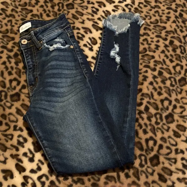 KanCan Jeans Mid Rise Ankle Distressed Skinny Jeans Women’s Size 0 /… - Image 16