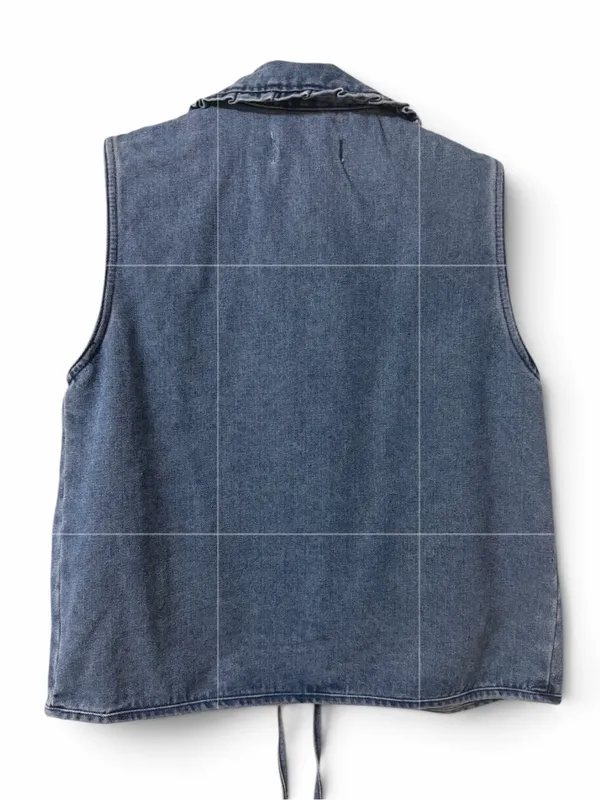 STOOSH Vintage Denim Tie-Front Vest - Blue Size Medium NWT - Image 2