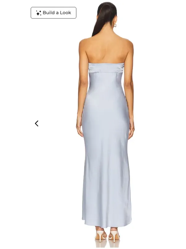 NIA Tana Strapless Dress in Pale Blue Medium $108 - Image 3
