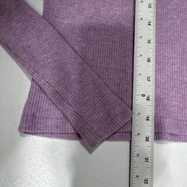 The Fifth Label Womens Ribbed Knit Top Collared Deep V Neck Long Sleeve Size 4 - Image 13