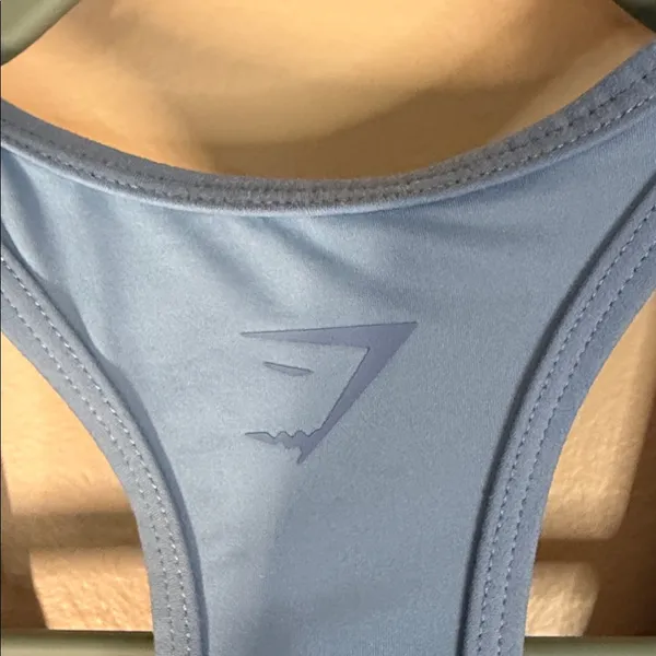 Gymshark Light Blue Racerback Sports Bra - Image 3