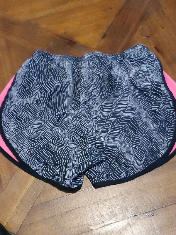Nike Women's Black Shorts with Pink Side Panels and Wave Print - Image 3
