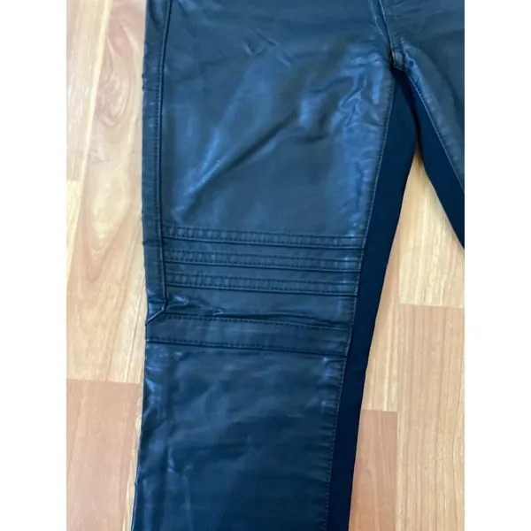 Pilcro and the letterpress‎ faux leather Moto Jacket style Black Pants - Image 2