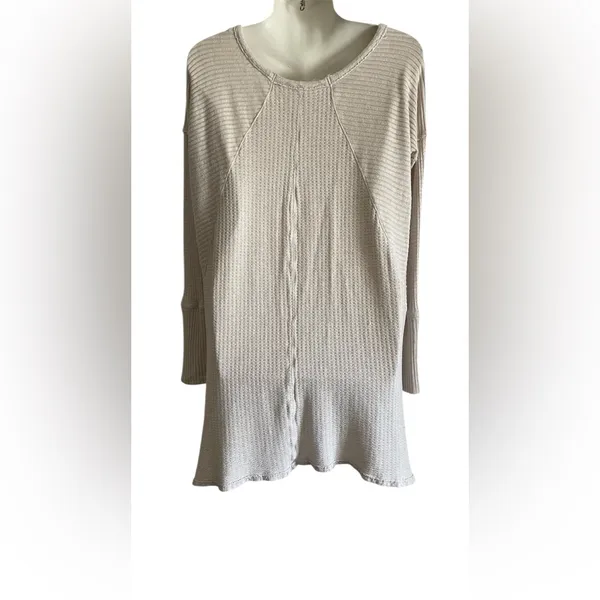 Free People Ivory Textured Knit Top - Image 2