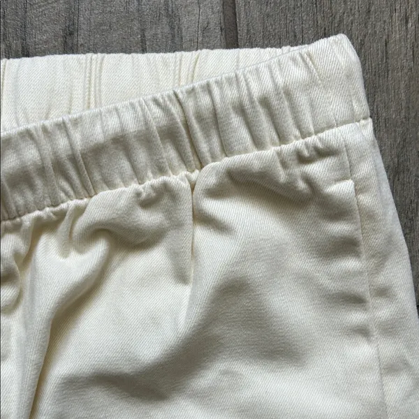 American Eagle Outfitters Women's Cream Wide-Leg Drawstring pants - Image 3