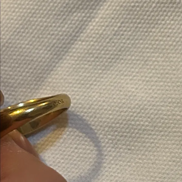 Dior D-FUSION RING Gold-Finish Metal a White Resin Pearl Silver-Tone Crystals - Image 7
