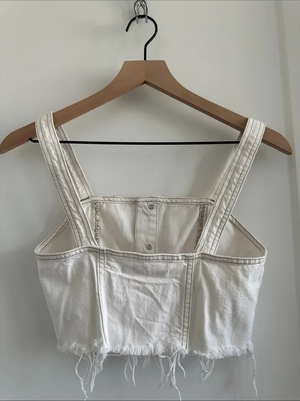 Abercrombie & Fitch denim crop top - Image 5