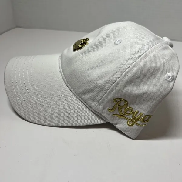 Kansas City Royals Ladies Night Out White Hat Ballcap Gold Crown Miller lite - Image 2
