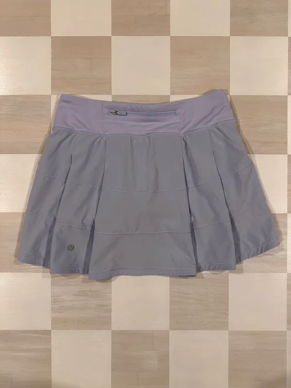 lululemon pace rival mid rise skirt long pastel blue 4 tennis golf pickleball - Image 2