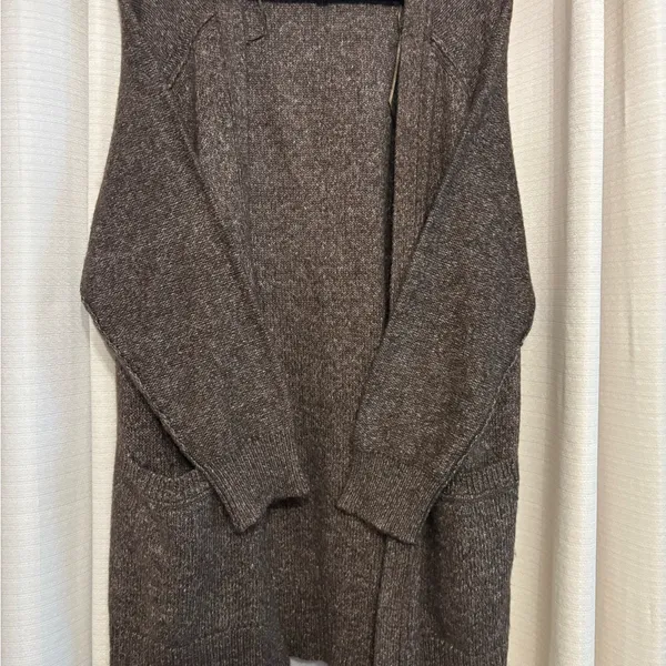 Lucky Brand Marbled Brown Long Cardigan - Image 3