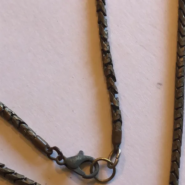 Vintage Jaguar Aged Bronze Tone Pendant Necklace - Image 6