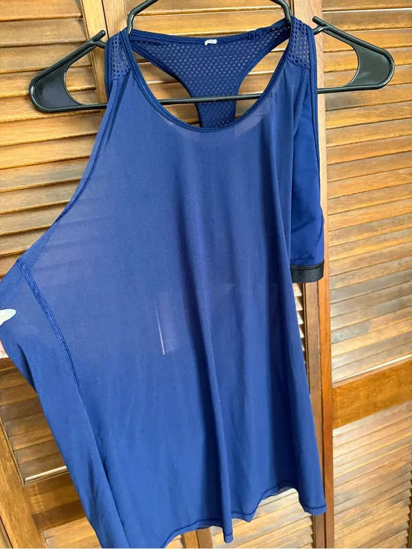 Lululemon Racerback Mesh Tank with Built in support bra - Image 2