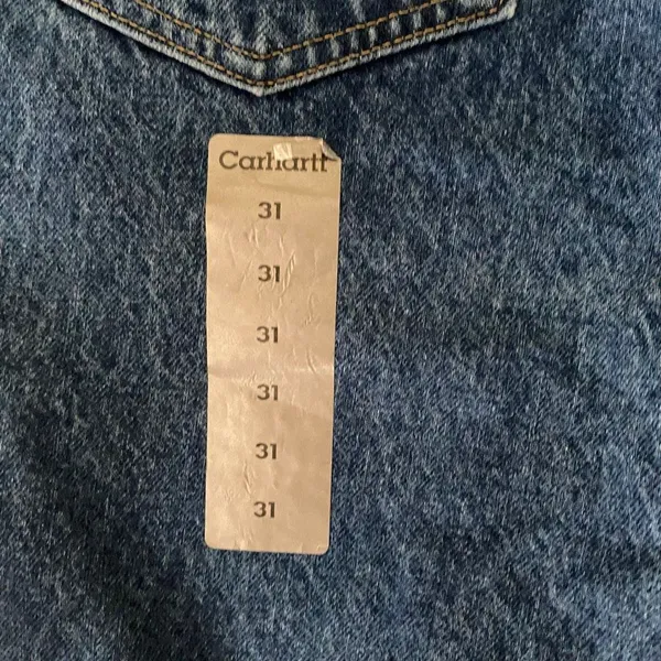 Carhartt NWT Relaxed Fit Denim Jean Shorts Size 31 Made in USA Workwear - Image 8