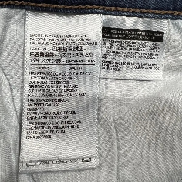 Levi's Sz 33 Curvy Bootcut Jeans‎ Mid Rise Flat Front Stretch Denim Blue Women's - Image 7