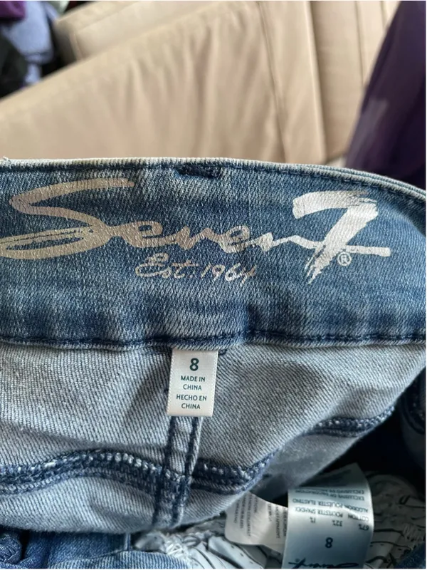 Women's Seven7 Light Blue Boot Cut Jeans Size 8 - Image 3